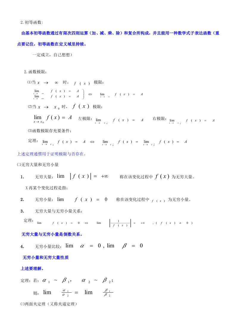 2022年成考专升本高等数学二复习资料修改资料