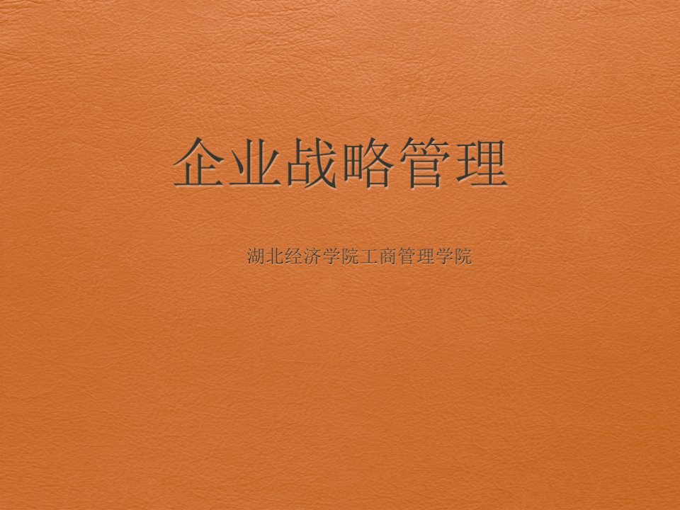 战略管理-企业战略管理第三章2