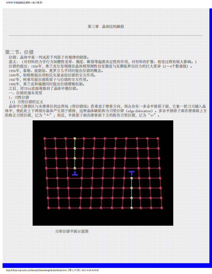 材料科学基础精品课程—电子教程1