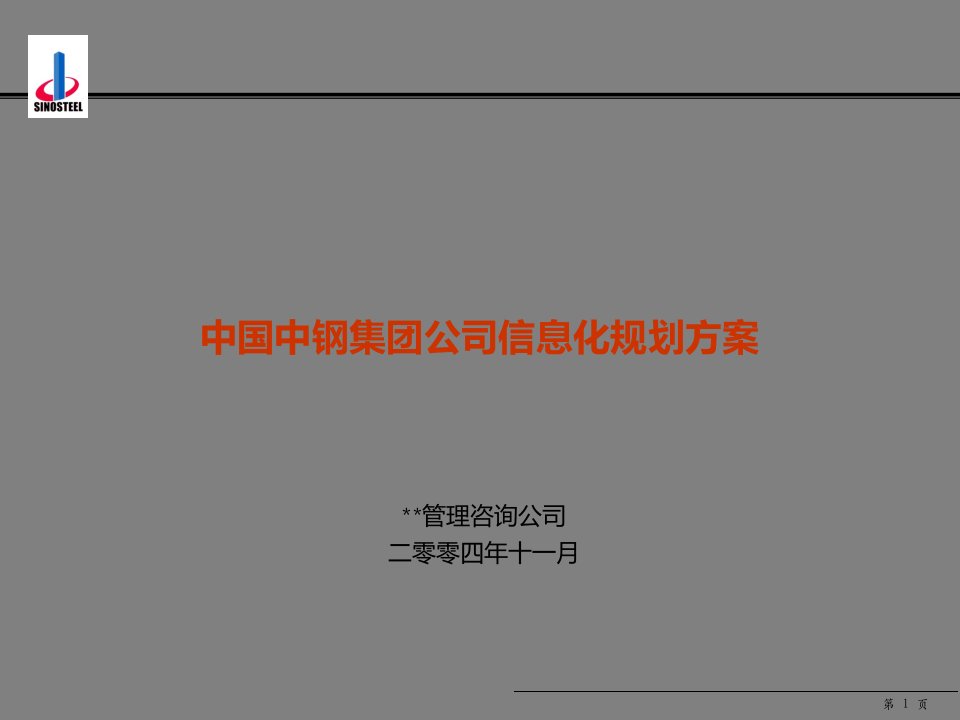 中国中钢集团公司信息化规划方案-终