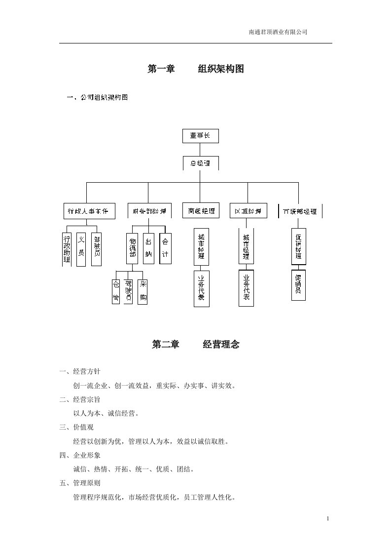 中粮酒业君顶酒庄公司管理制度