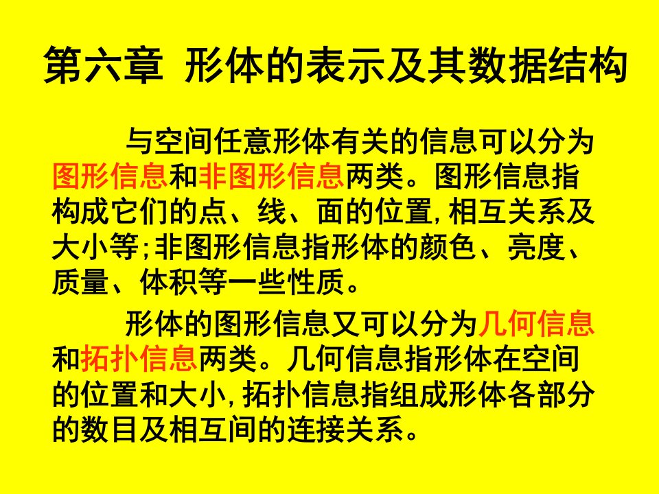 形体的表示及其数据结构