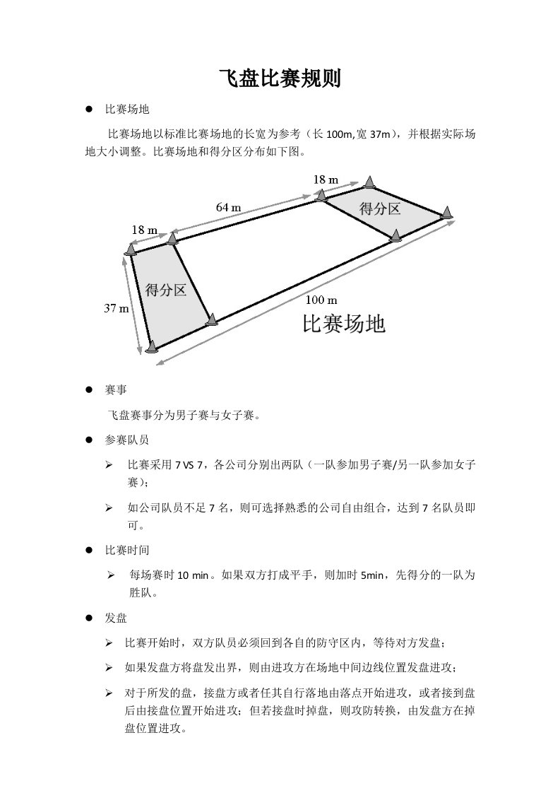 飞盘比赛规则