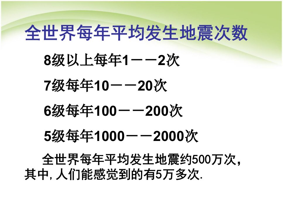 防地震安全教育课件