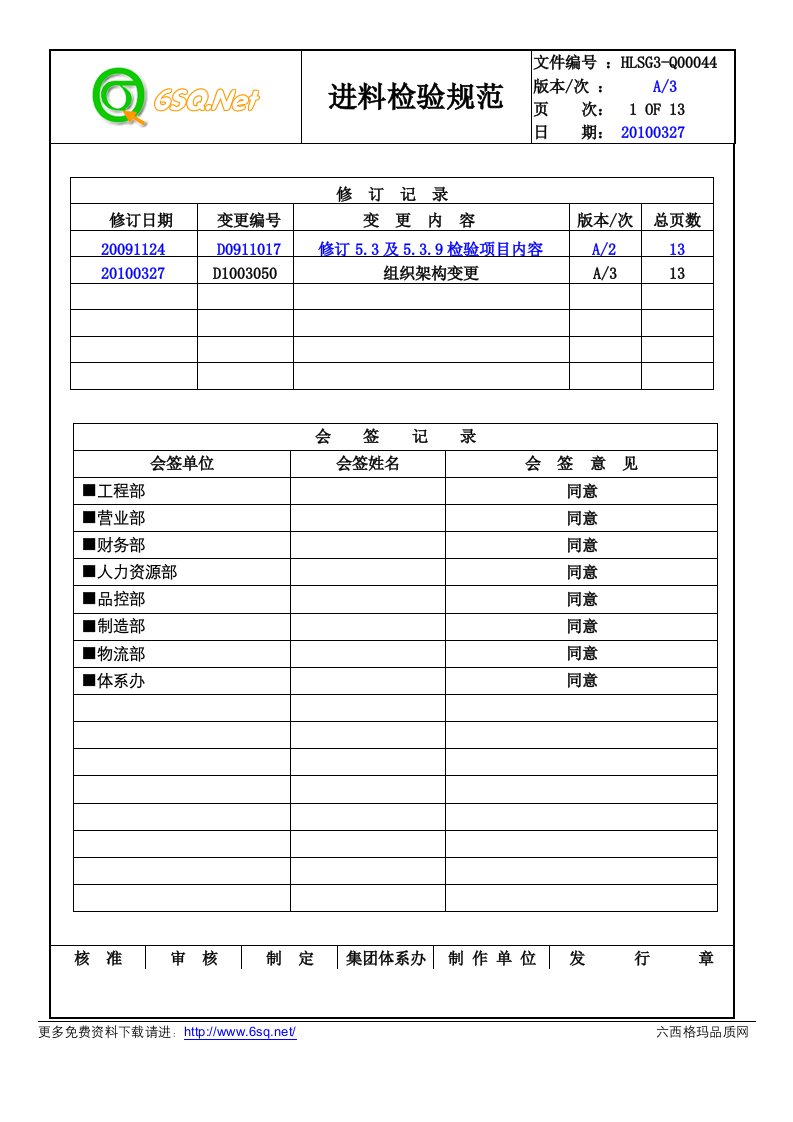 连接器进料检验规范