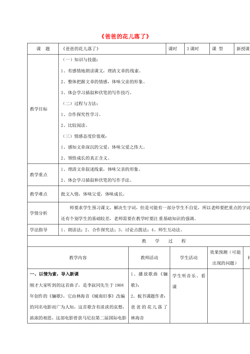 小学七年级语文下册