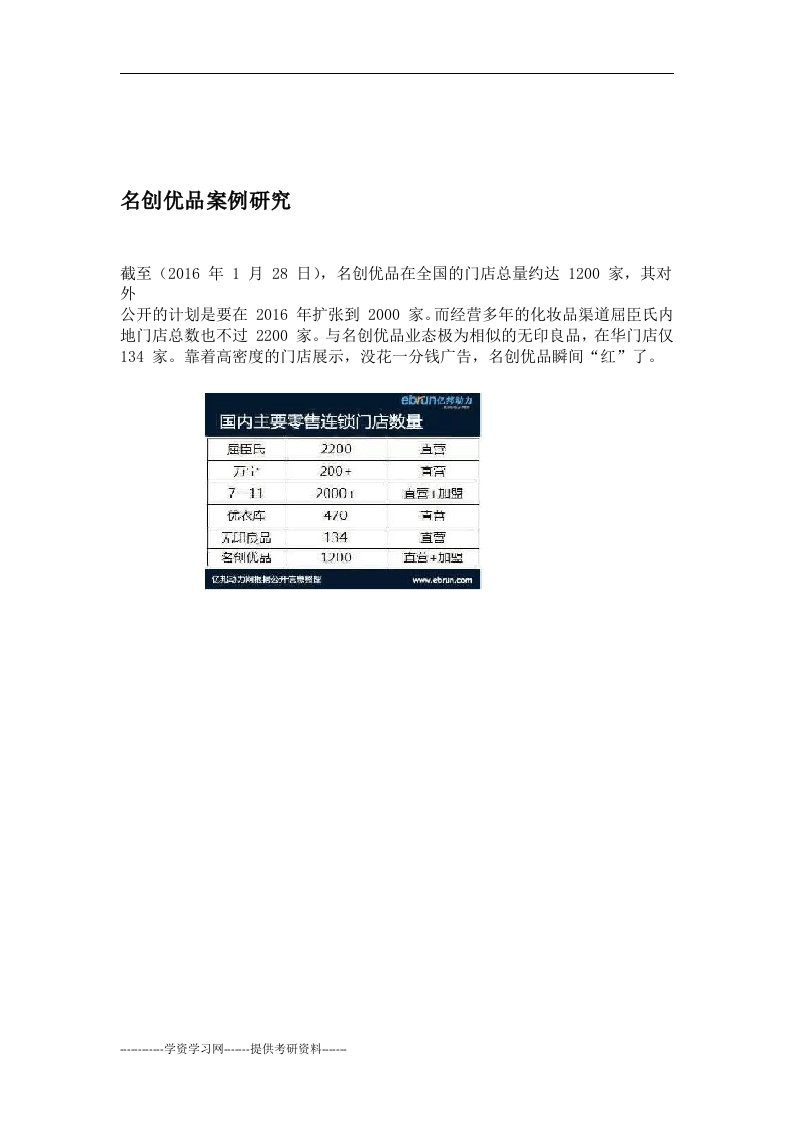 名创优品商业模式分析