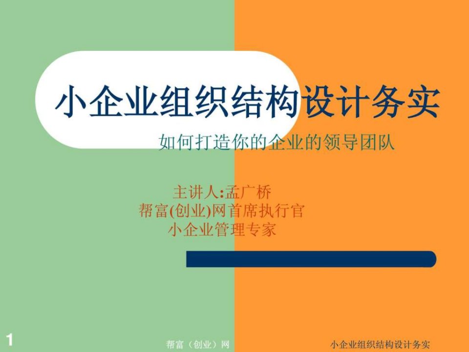 小企业组织结构设计务实