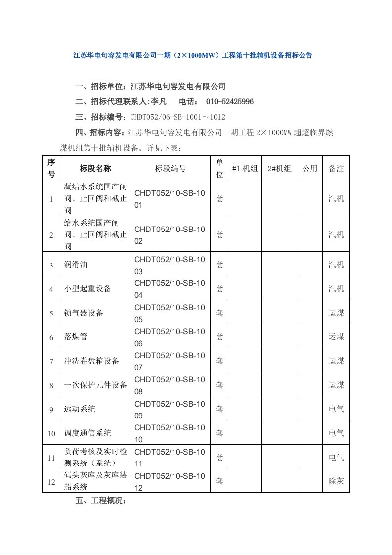 江苏华电句容发电有限公司凝结水系统国产闸阀、止回阀和截止阀招标