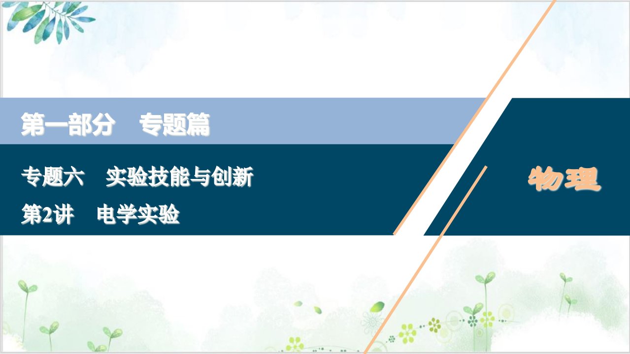 2021届高考物理二轮专题复习ppt课件：电学实验