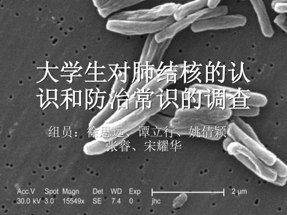 大学生对肺结核的认识和防治常识的调查(1)