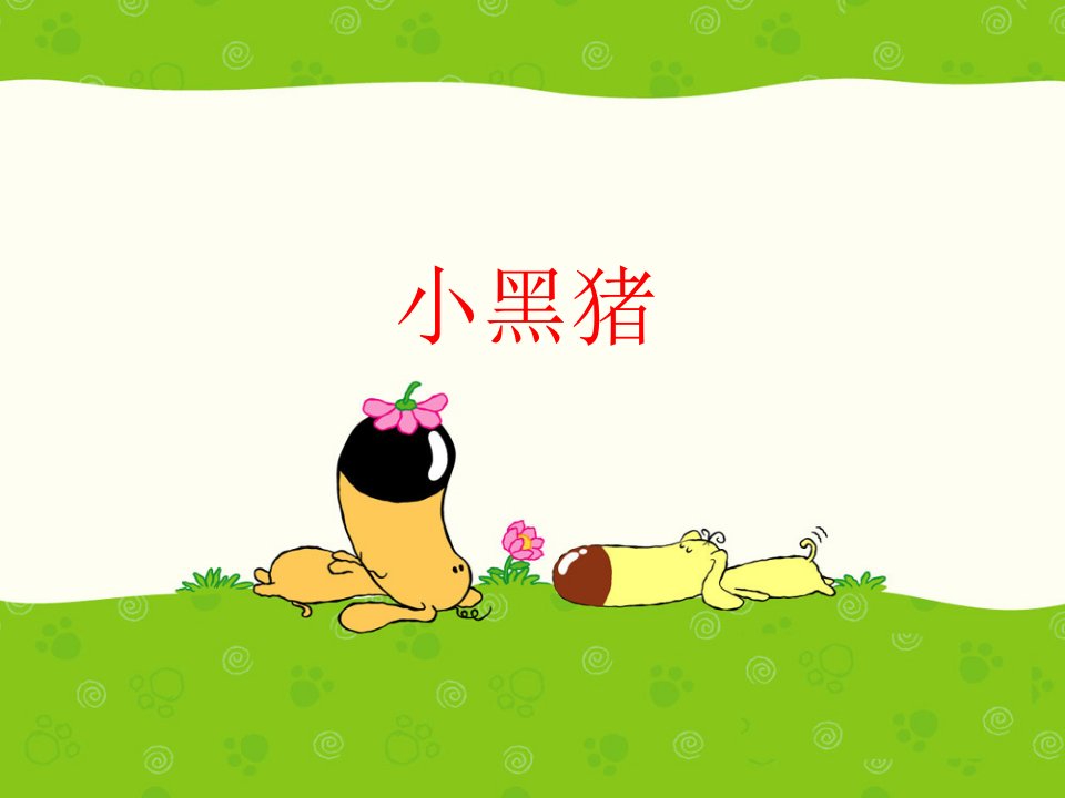 《小黑猪》课件