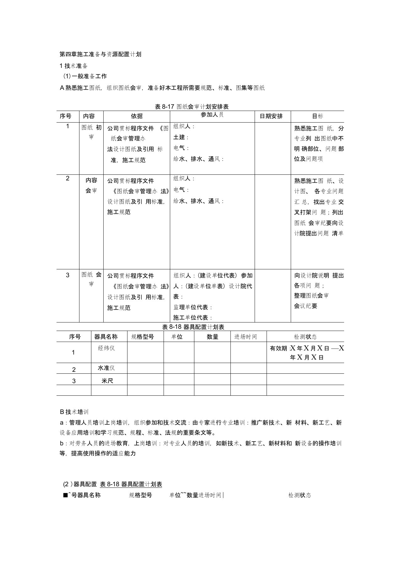 第四章施工准备与资源配置计划