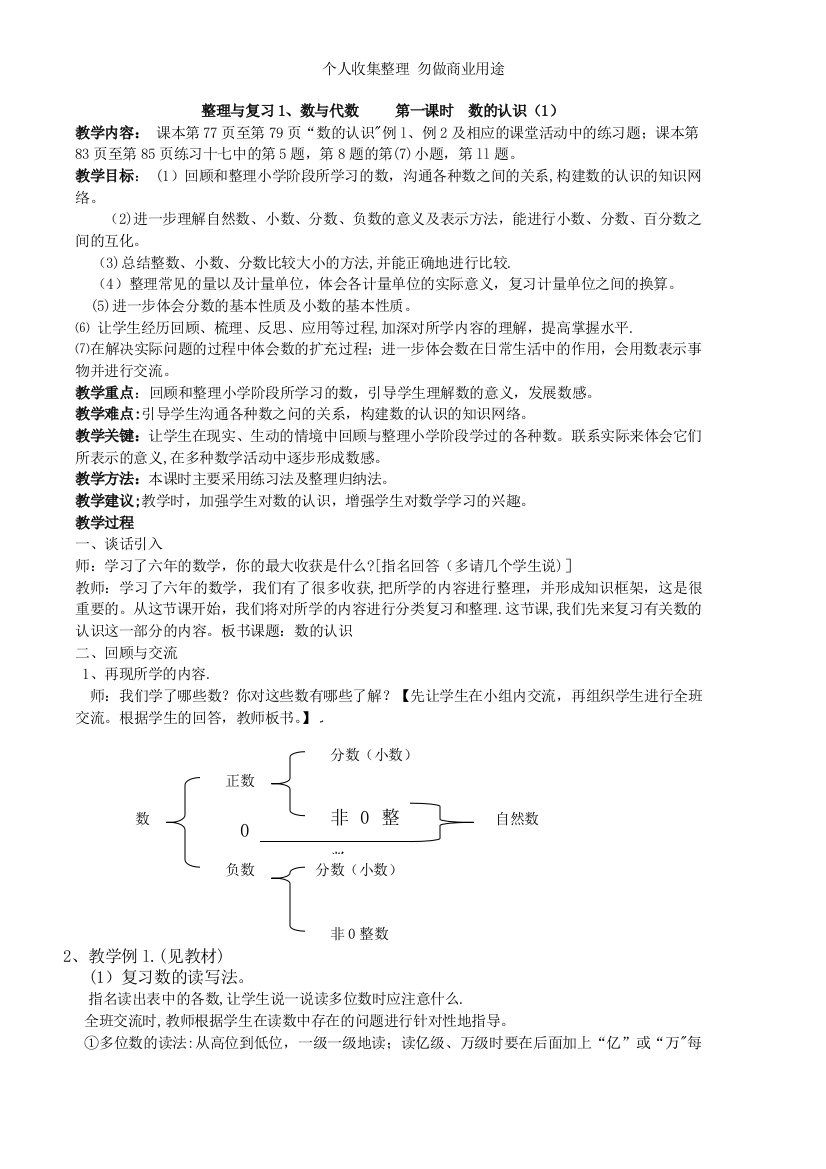 六年级数学数与代数方程第五章1数与代数