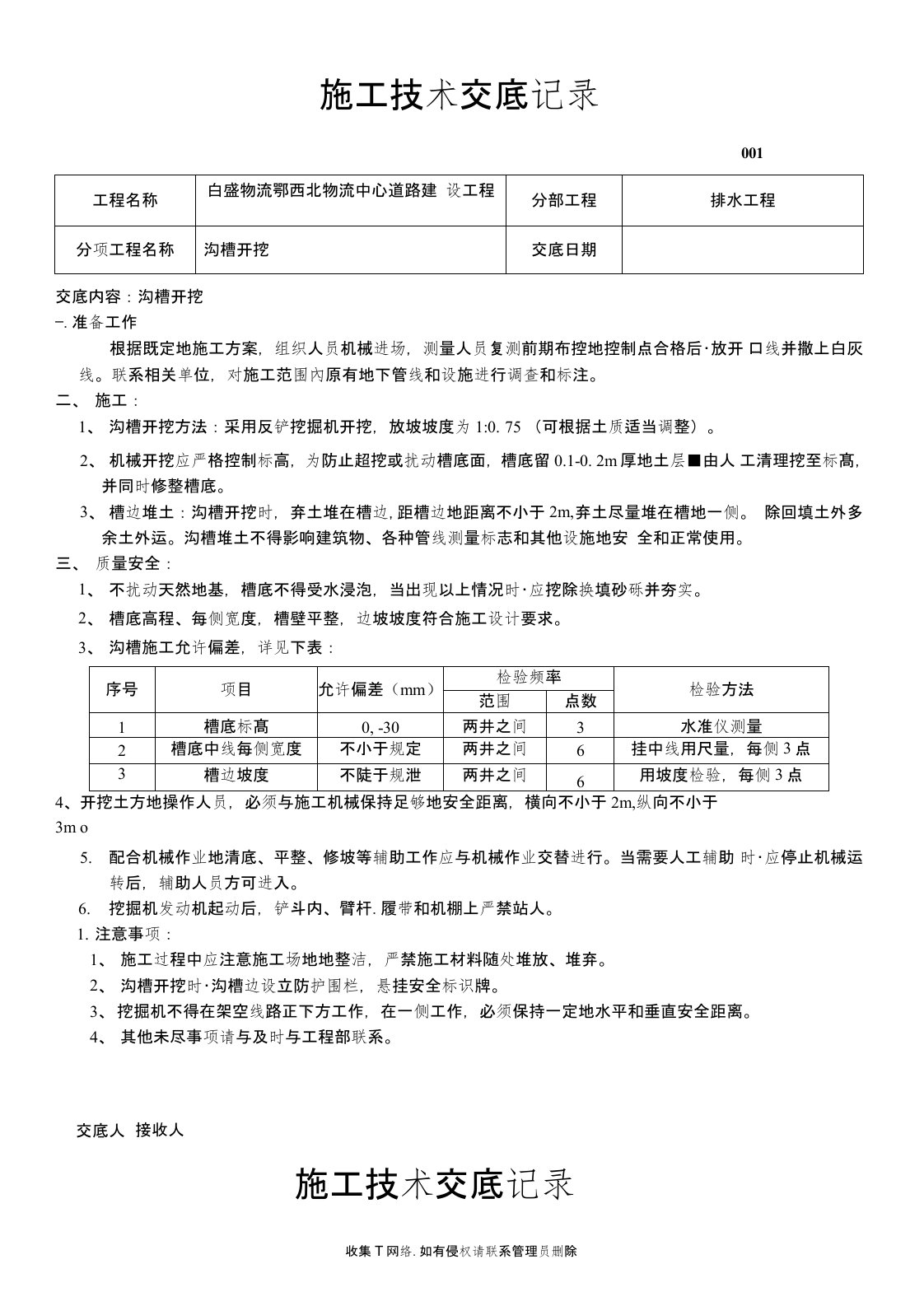 最新市政工程技术交底大全