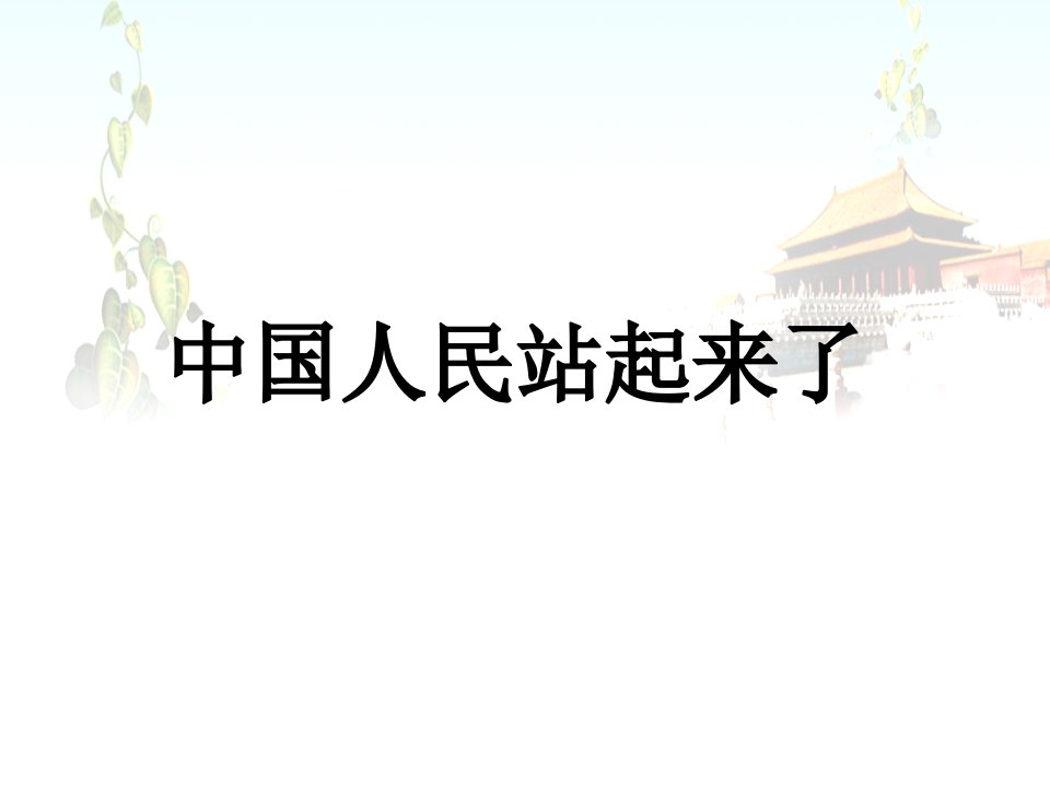 山东人民出版社小学品德与社会六年级上册中国人民站起来了课件2