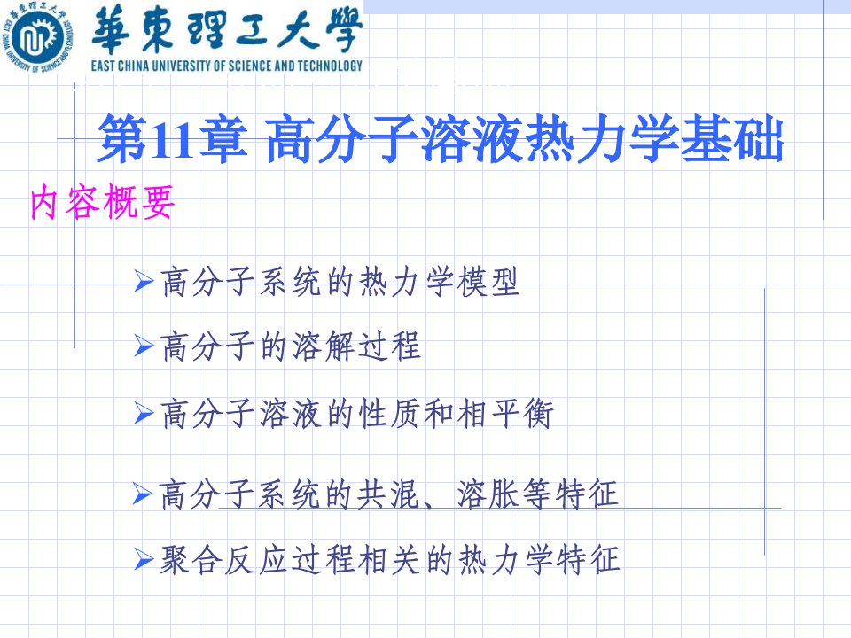 高分子溶液热力学基础