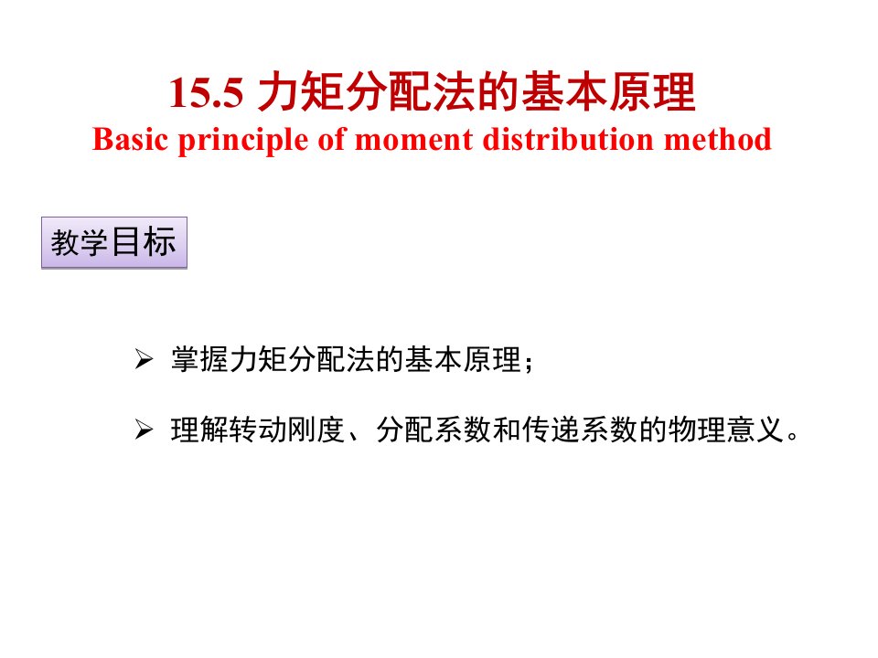 力矩分配法的基本原理