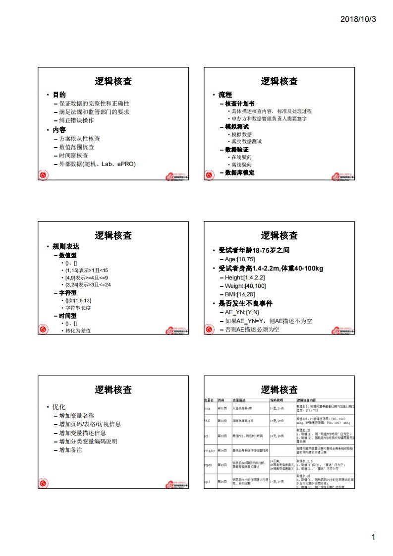 临床试验数据管理：数据逻辑核查