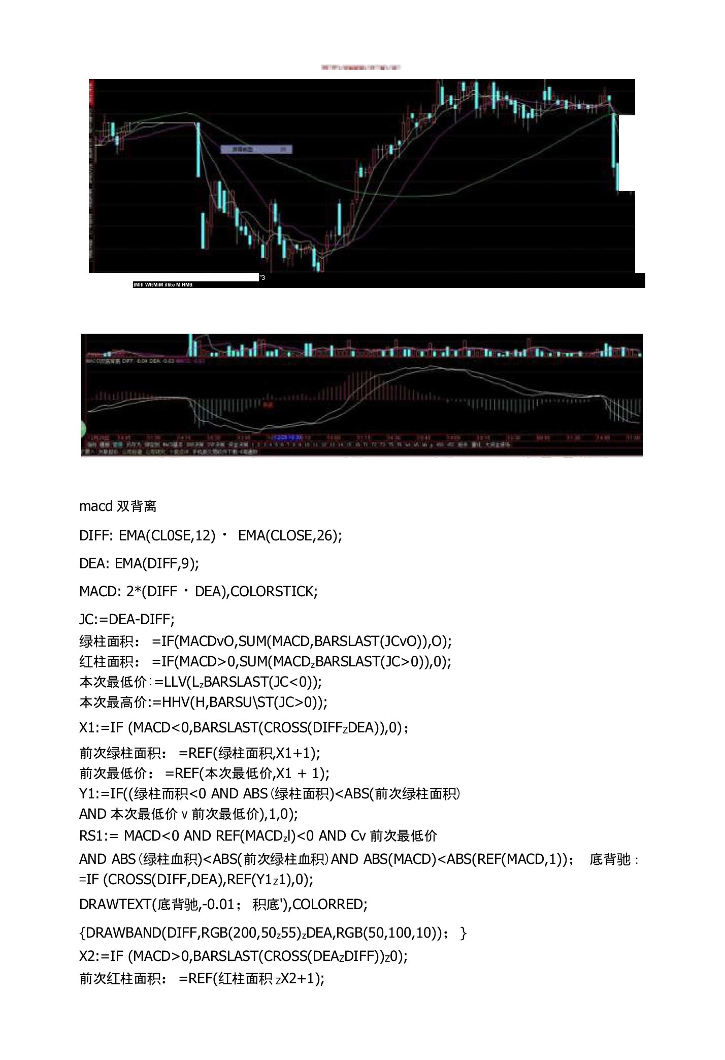 MACD双背离通达信指标公式源码