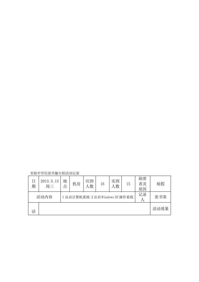 1107信息技术兴趣小组活动记录