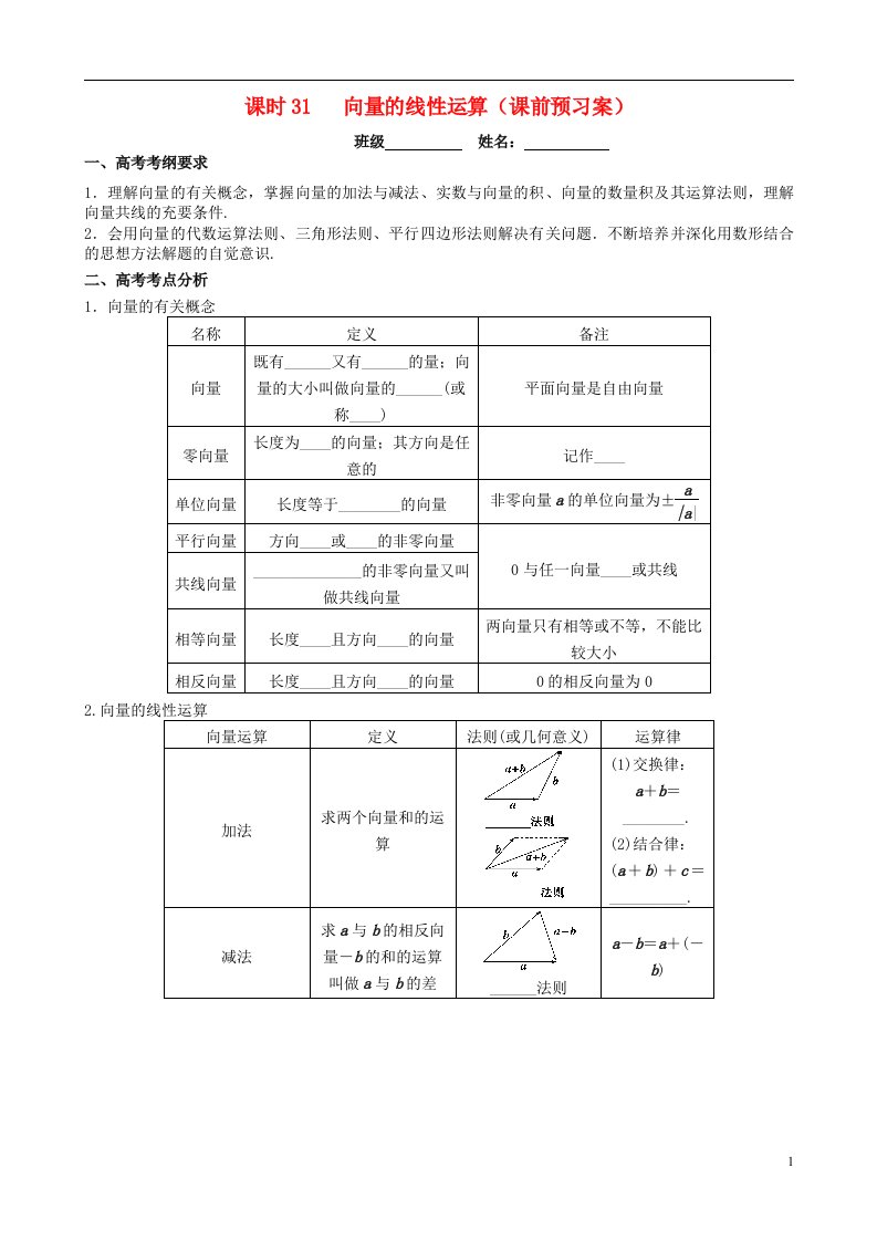 高考数学一轮复习