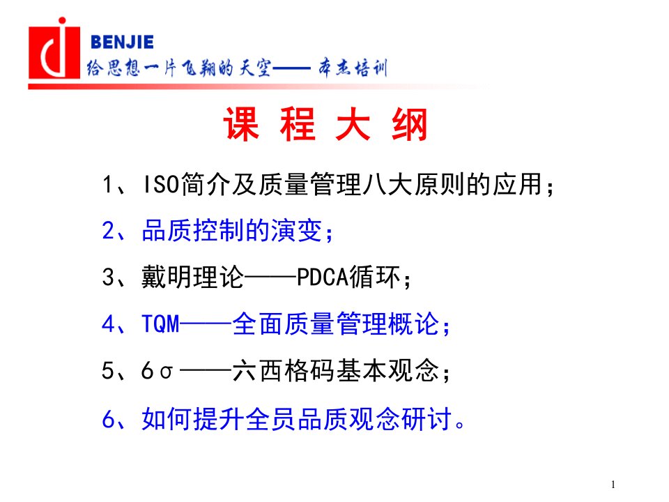 全员品质观念TQM提升教材课件