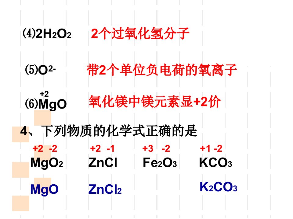 化学式与化合价相对分子质量的计算ppt课件