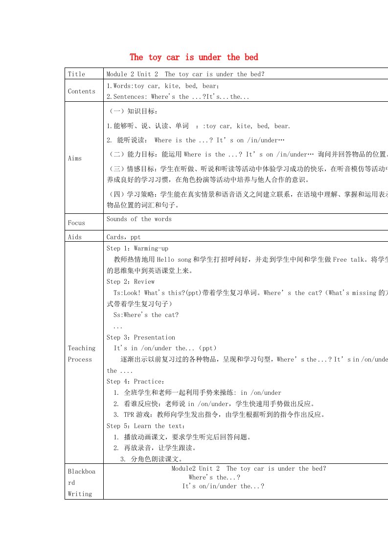 一年级英语下册