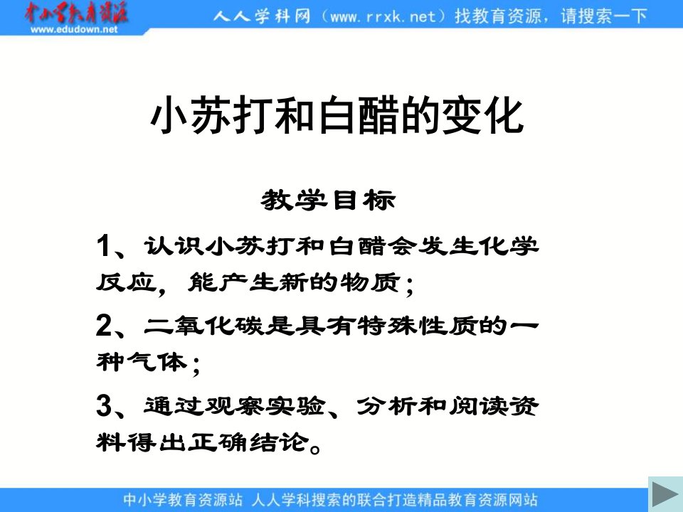 教科版科学六下《小苏打和白醋的变化》ppt课件1