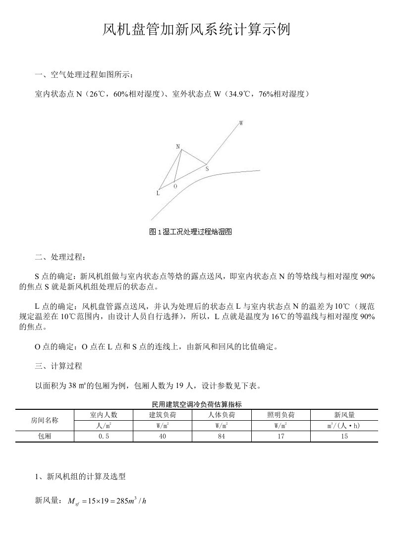 风机盘管加新风系统示例