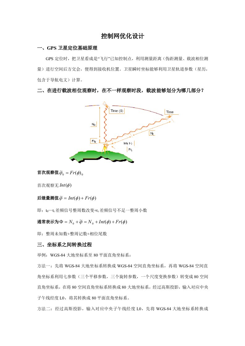 辽工大控制网优化设计复习资料模板