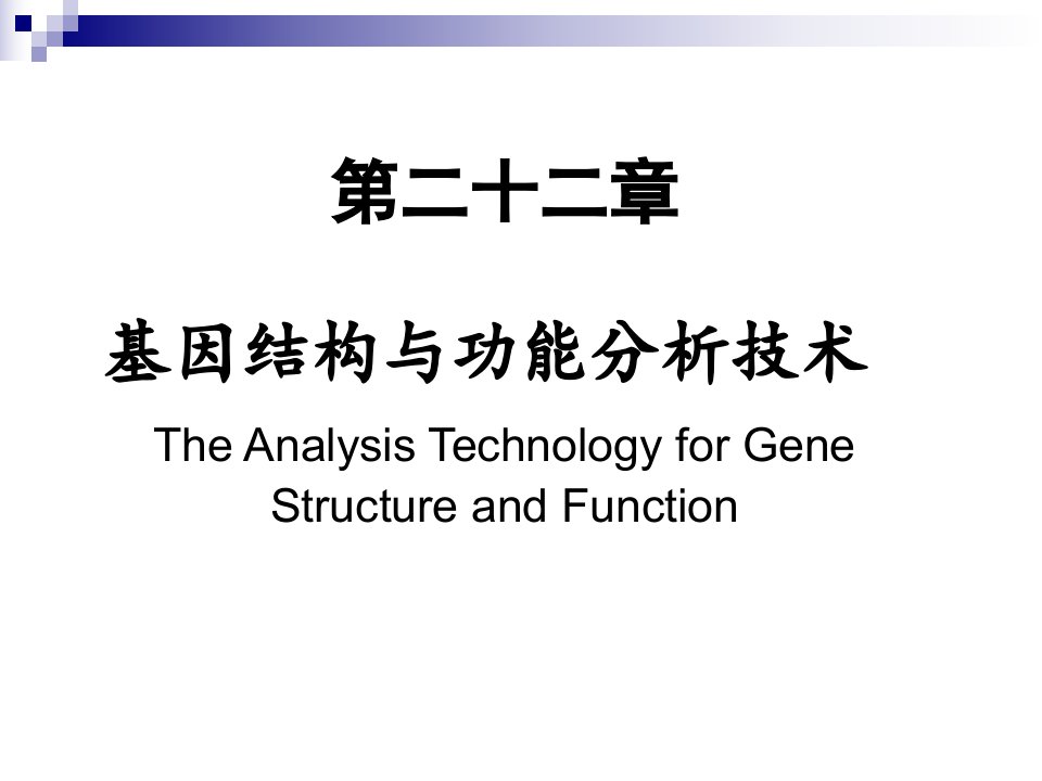 基因结构与功能分析技术