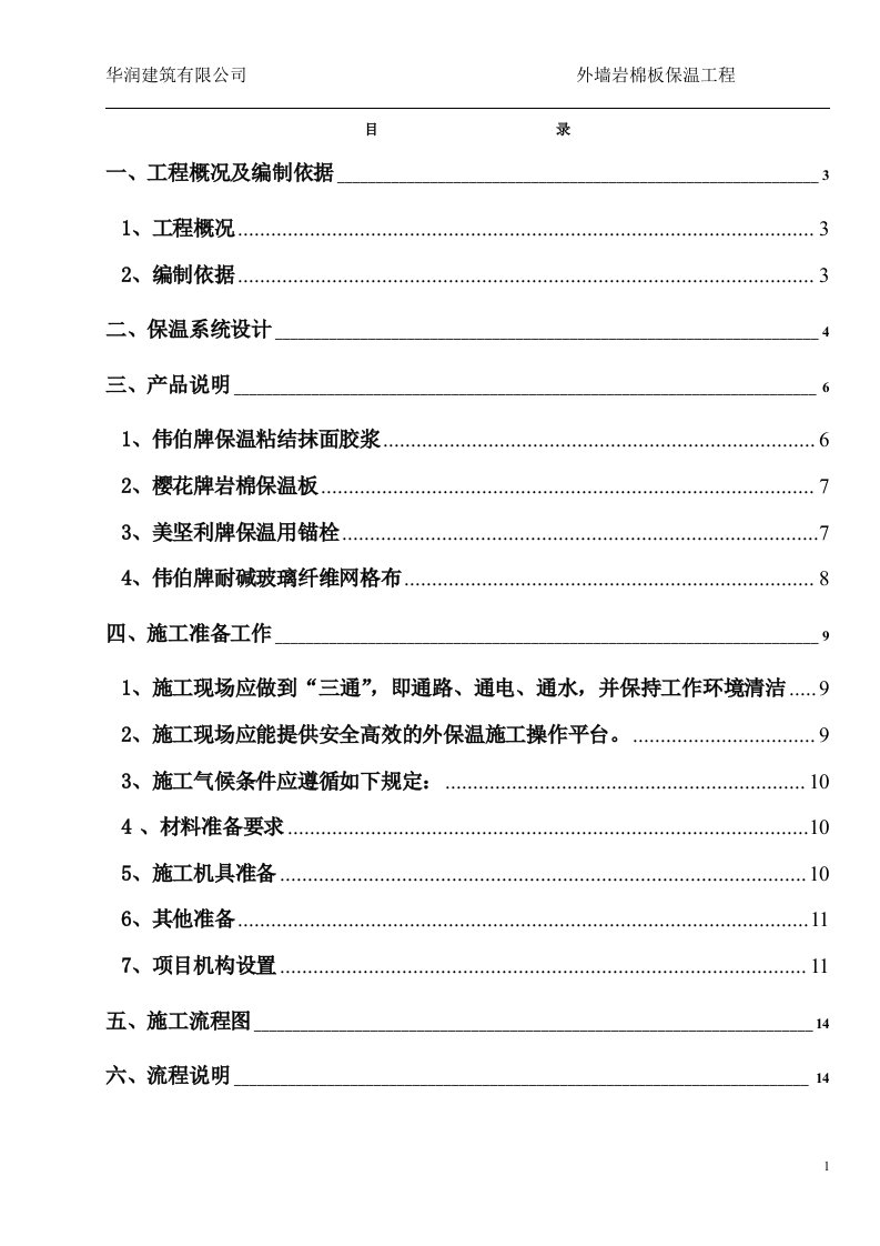 岩棉板保温干挂石材施工技术方案