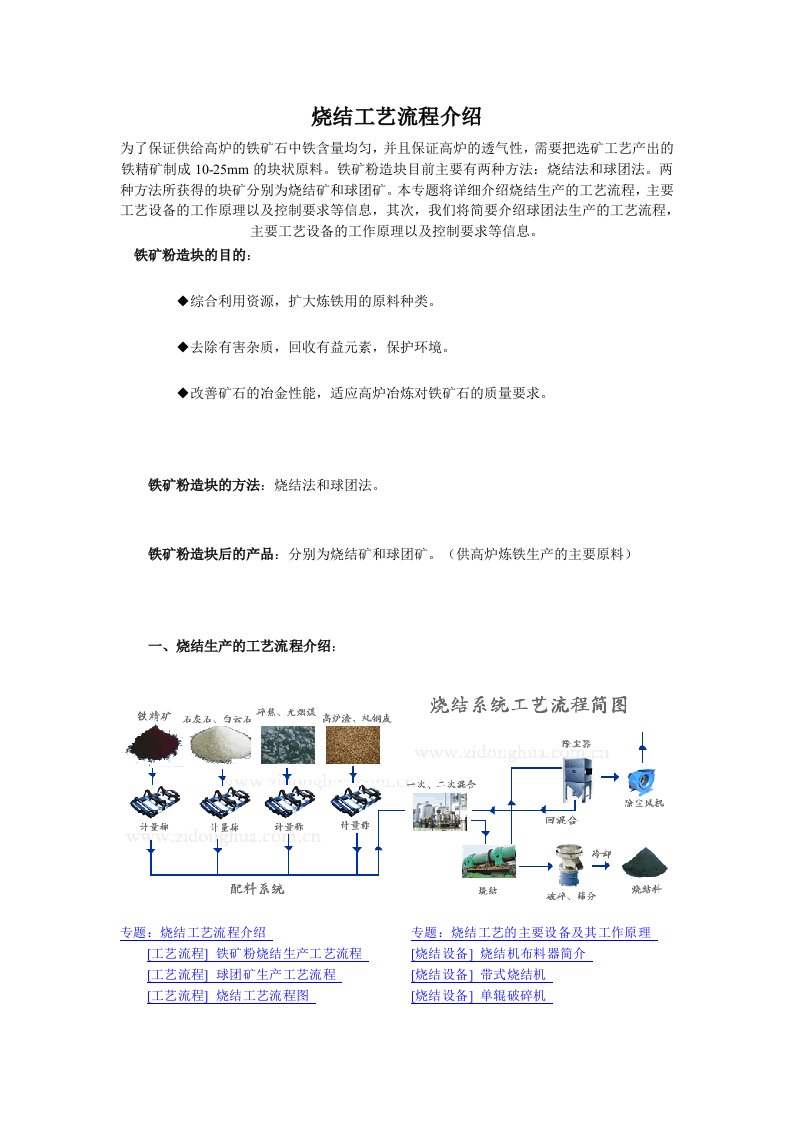 烧结工艺流程介绍