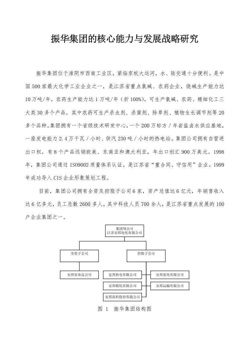 某集团的核心能力与发展战略研究(doc