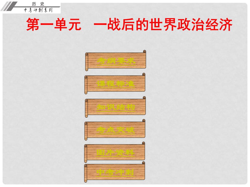 广东省中考历史总复习冲刺