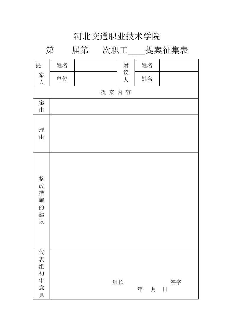 提案内容案由理由整改措施的建议代表组初审意见