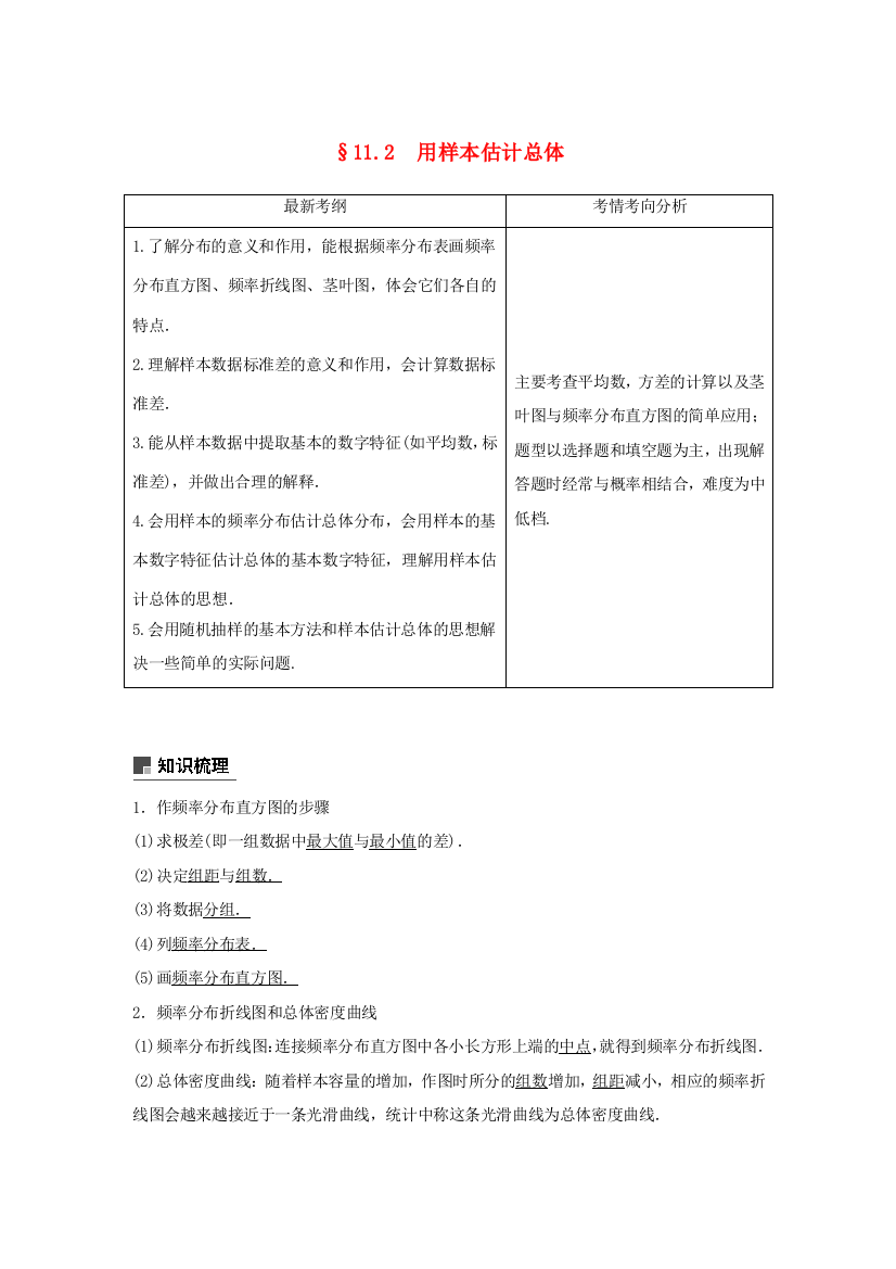 （全国通用）高考数学大一轮复习