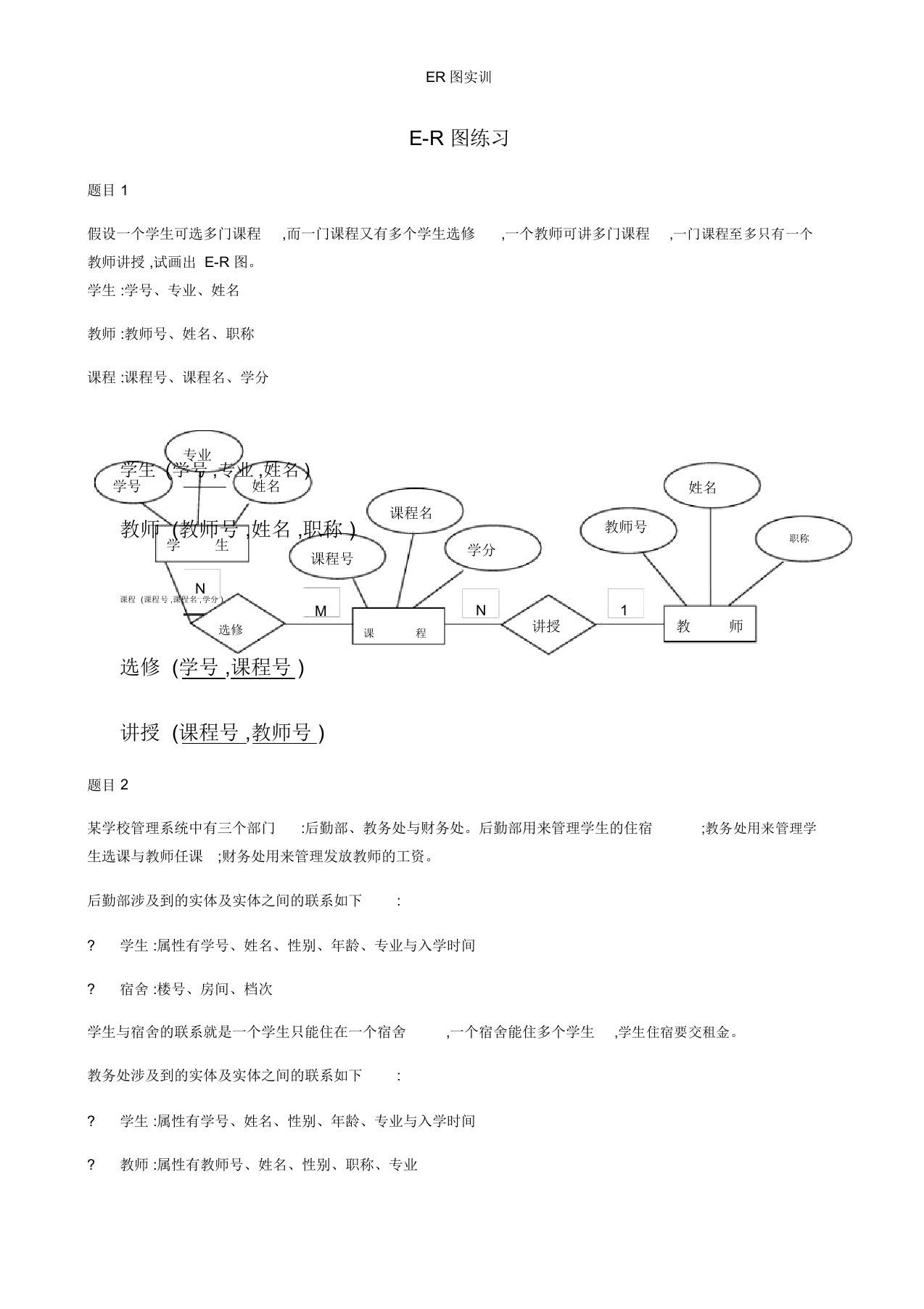 ER图实训