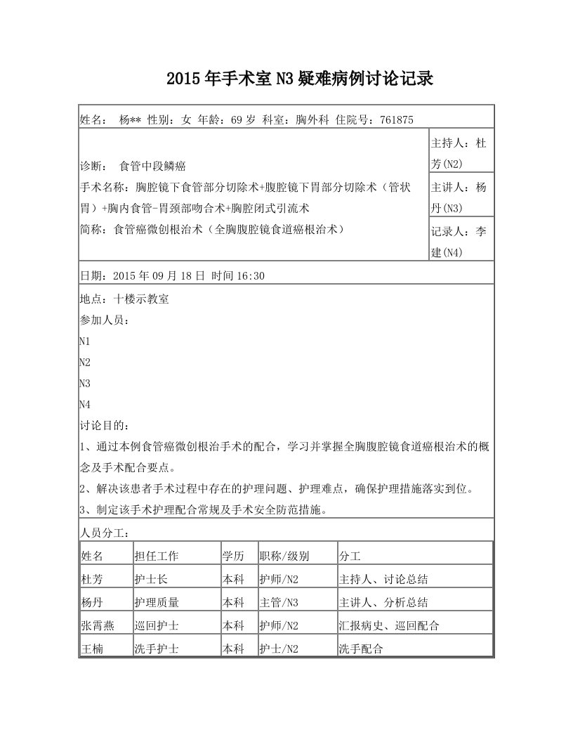 杨丹疑难病例讨论记录