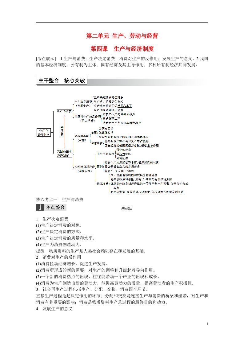 高考政治一轮总复习