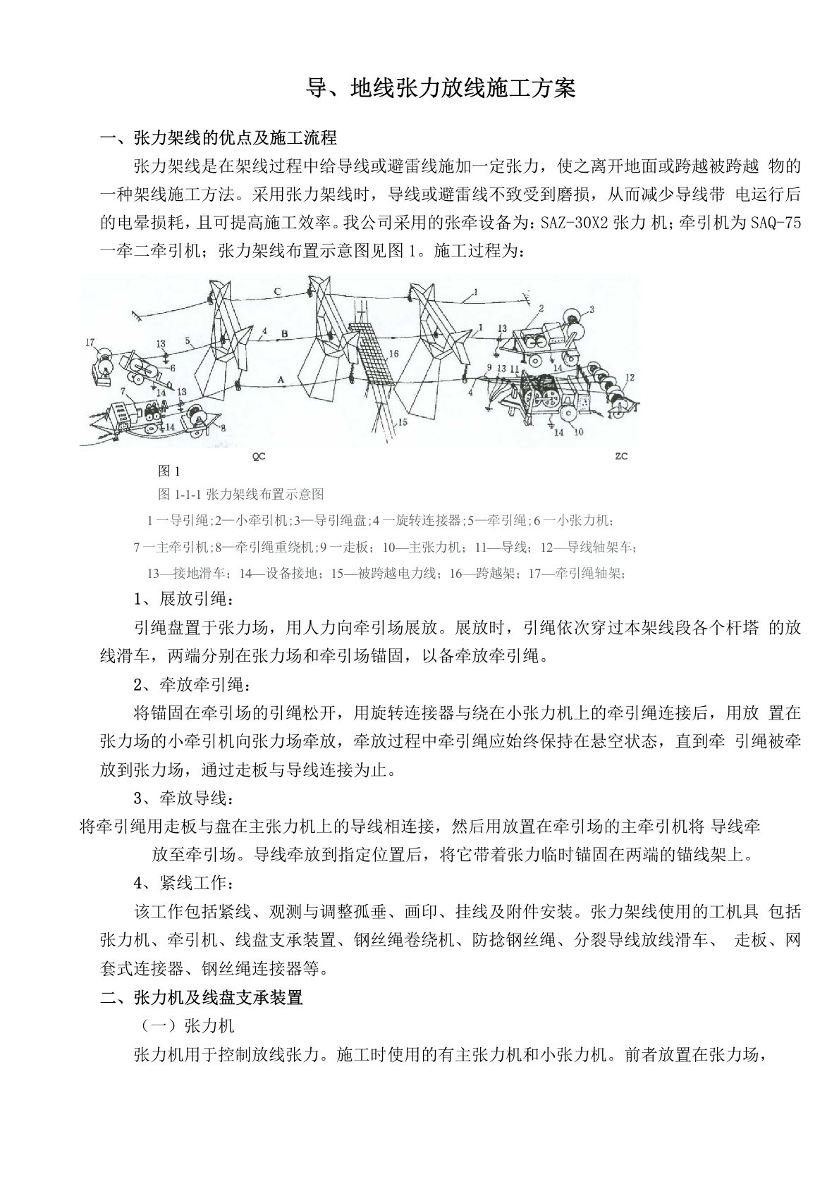 张力放线施工方案