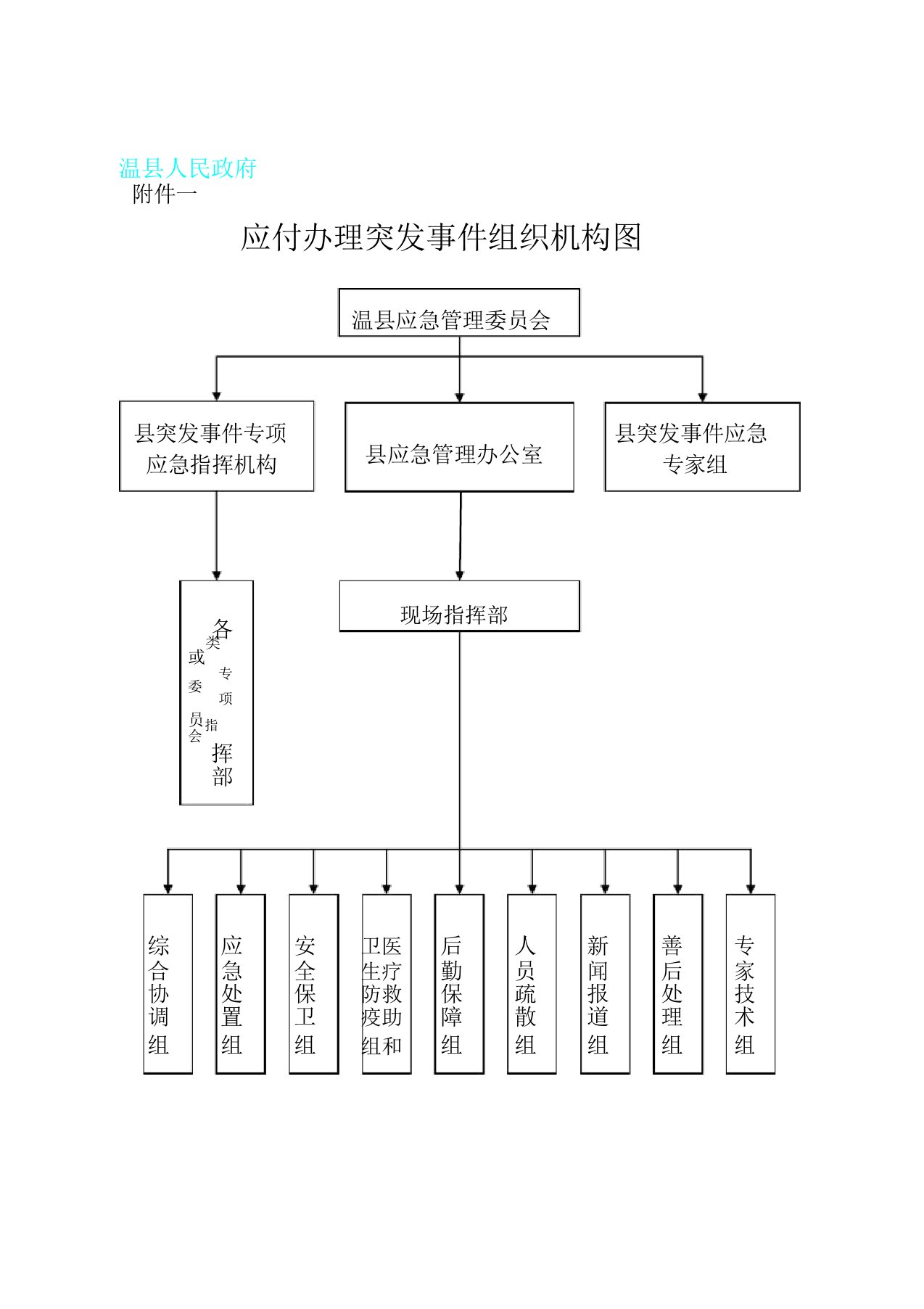 应急指挥流程纲要图