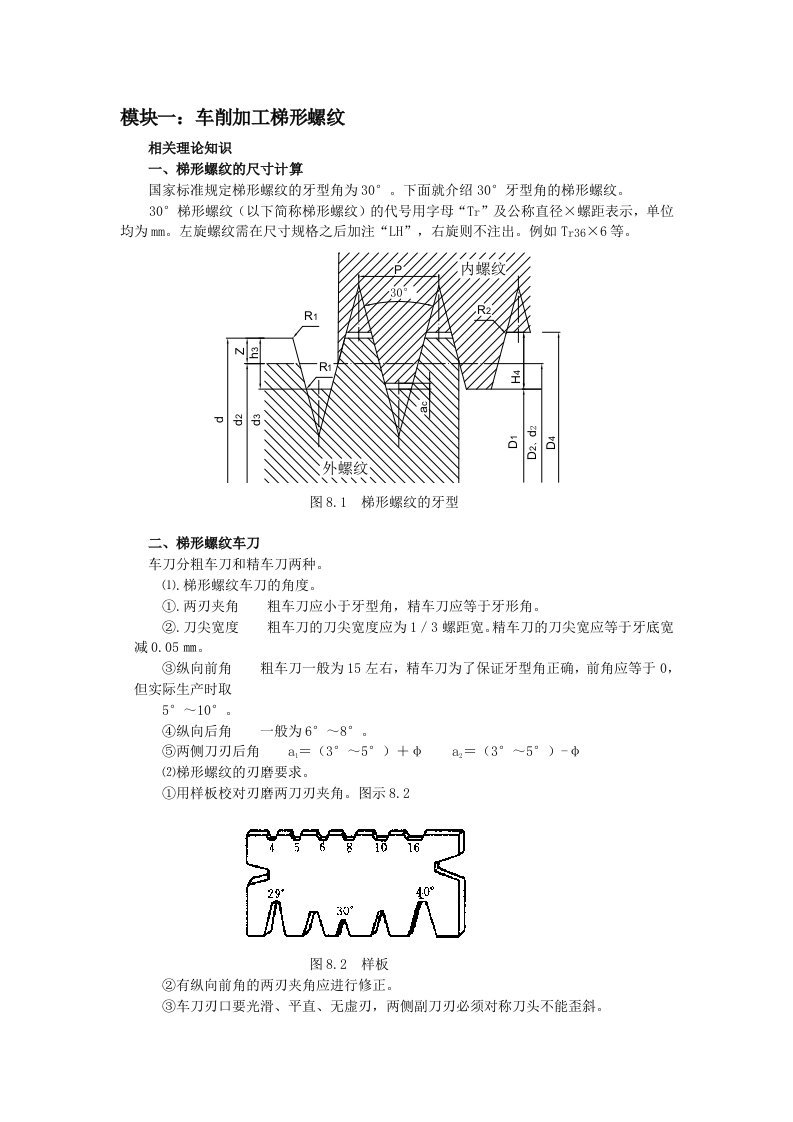 梯形螺纹车削