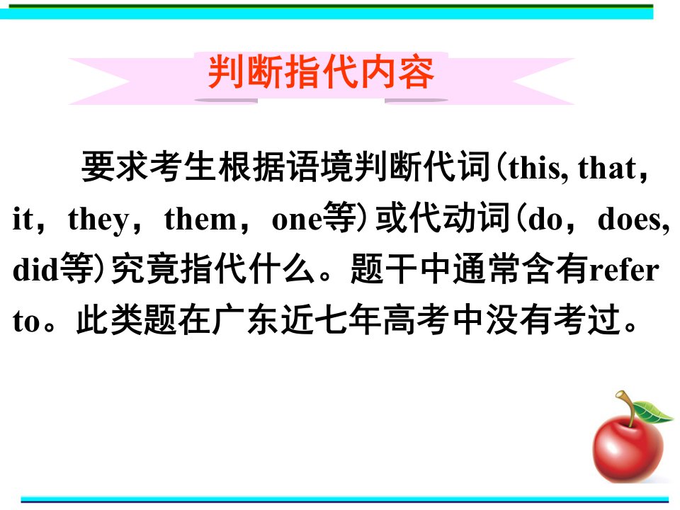 高三英语阅读理解：判断指代内容