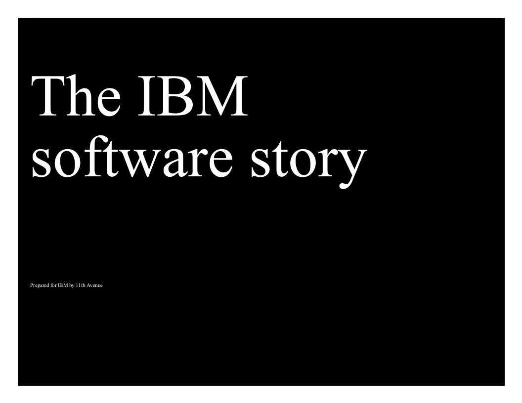 IBM与软件的故事(顶级企业的发展思路)