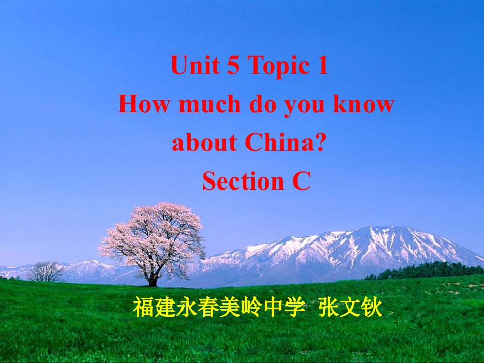 仁爱英语九年级下Unit5Topic1SectionC课件