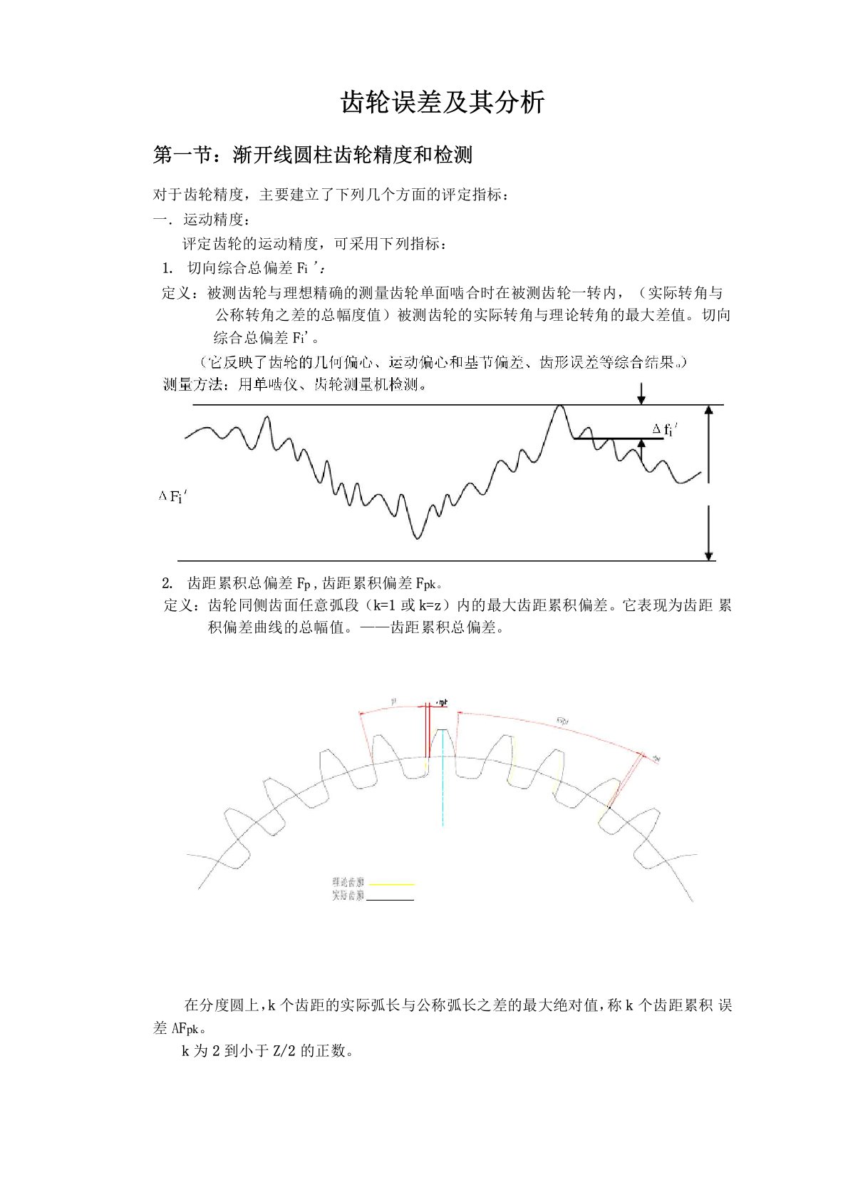 齿轮的误差及其分析