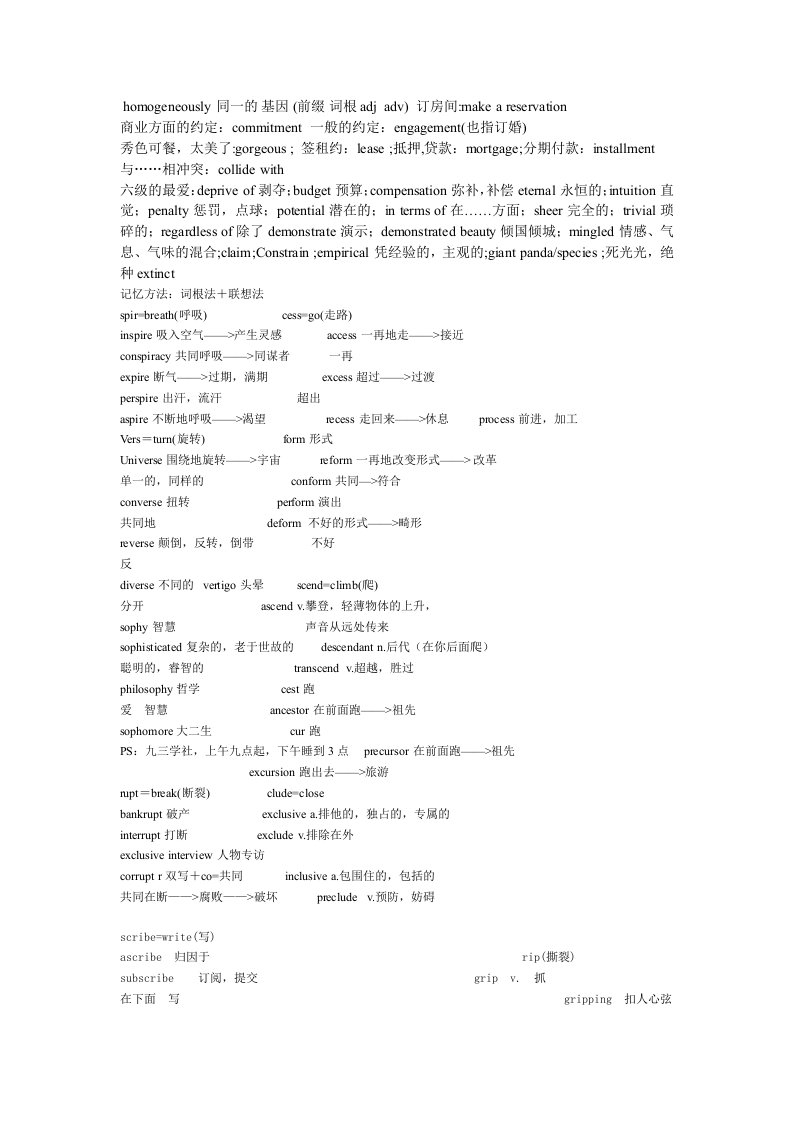 《大学英语六级词汇总结.》